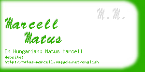 marcell matus business card